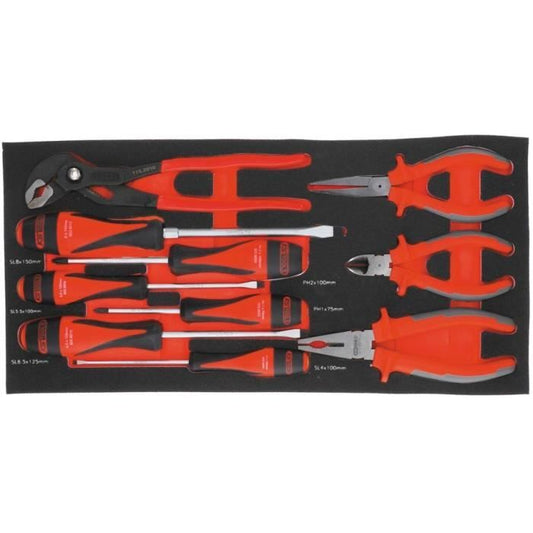 KS TOOLS Toolbox ULTIMATE equipped - 3 drawers and tray - 114 pcs