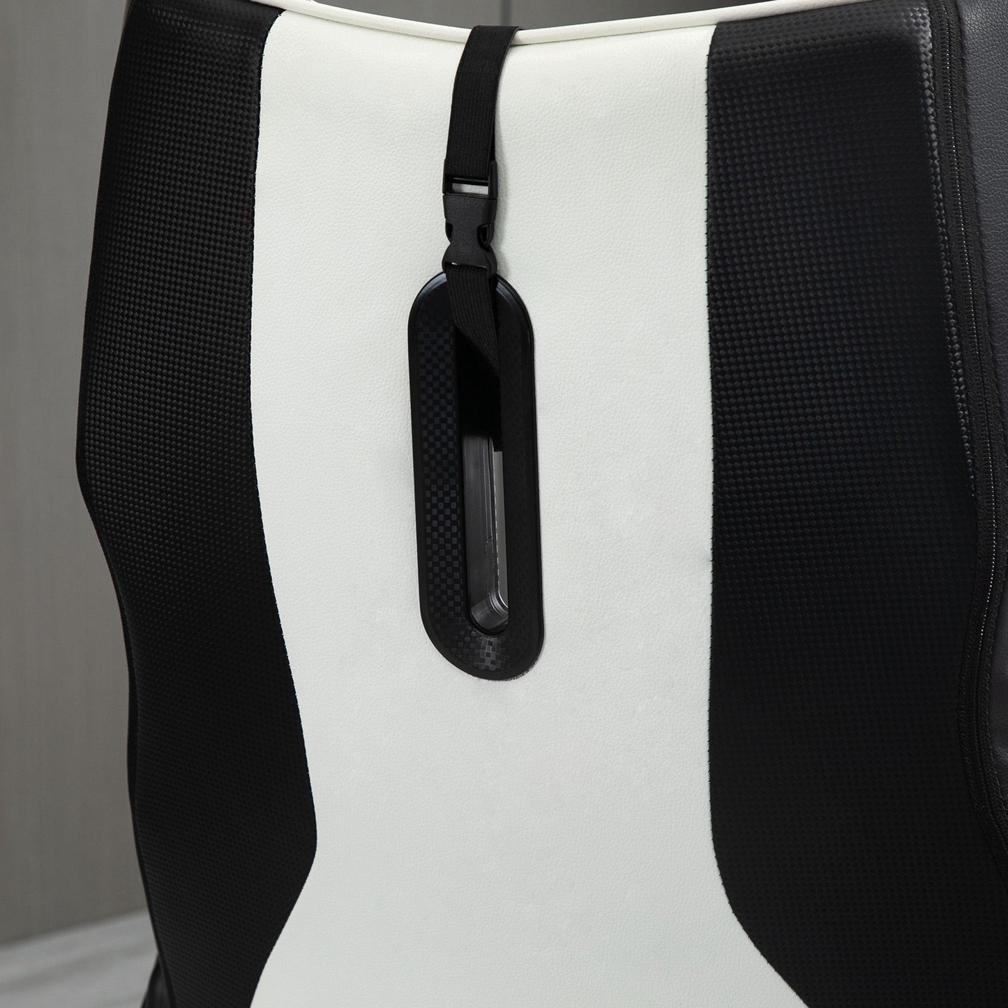 Vinsetto Gaming Stuhl ergonomischer Computerstuhl mit Wippfunktion Drehstuhl höhenverstellbar Stahl Schwarz+Weiß 67 x 70 x 106-112 cm