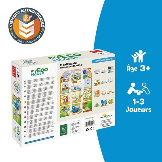 Educational games - GEOMAG - My Eco House - Montessori method - House construction - Environmental awareness