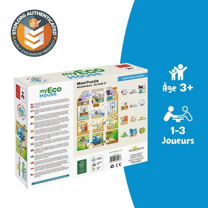 Educational games - GEOMAG - My Eco House - Montessori method - House construction - Environmental awareness