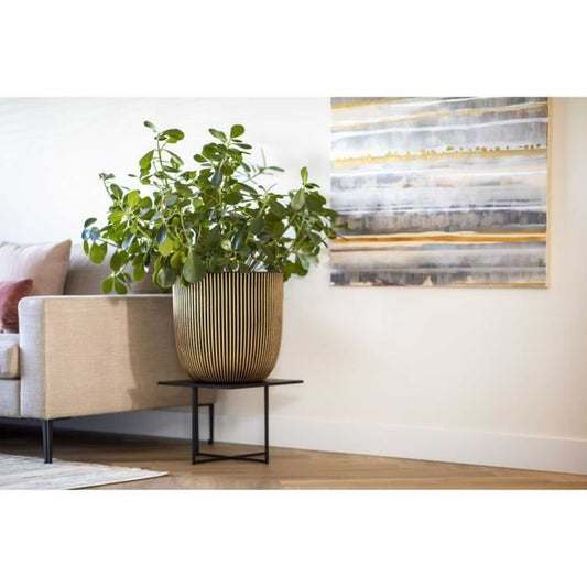 Capi Jardiniere Groove 43x41 cm black and gold 445487