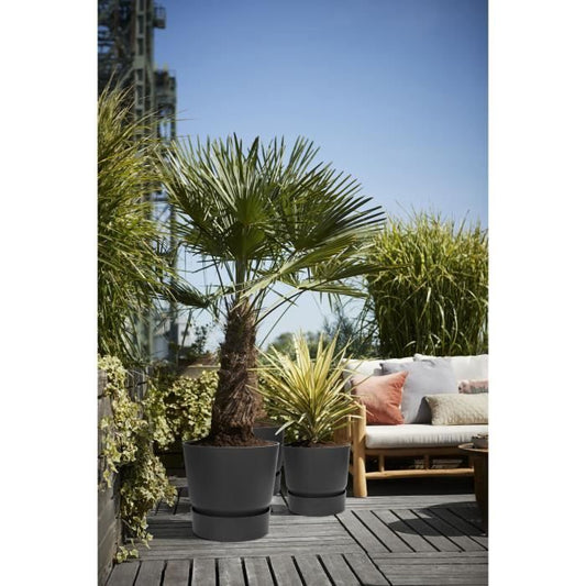 ELHO Greenville 30 round flowerpot - Outdoor - Ø 29.5 x H 27.8 cm - Black living