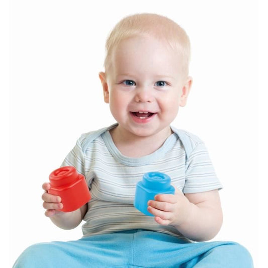 Clementoni - Clemmy Baby - Bag of 20 soft cubes - Mixed - From 9 months - Soft cube ensures safety and can be used on Mac