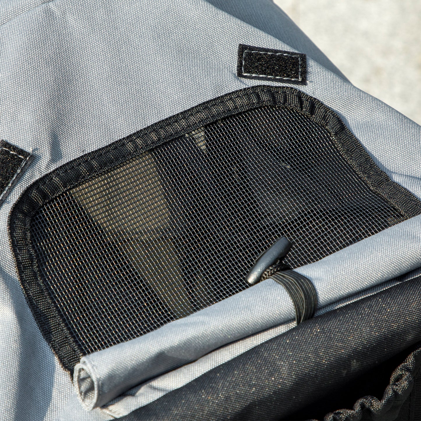 PawHut Hundebuggy, Haustierwagen für kleine Hunde und Katzen, mit Aufbewahrungskorb, Ein-Klick-Faltdesign, Grau