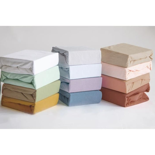 Fitted sheet - P'TIT DODO - 60 x 120 cm - Jersey - Caramel