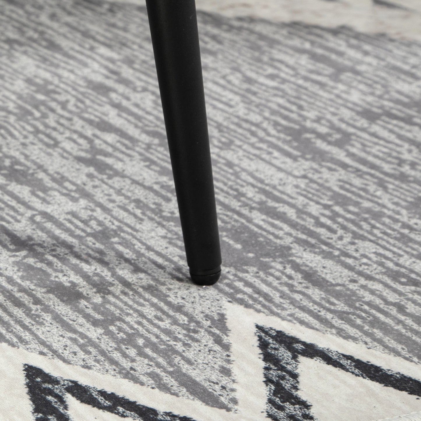 HOMCOM Hocker, Fußstütze, gepolsterter Sitz, Kaschmir-Optik, Stahlbeine, 42 x 42 x 44 cm, Hellgrau