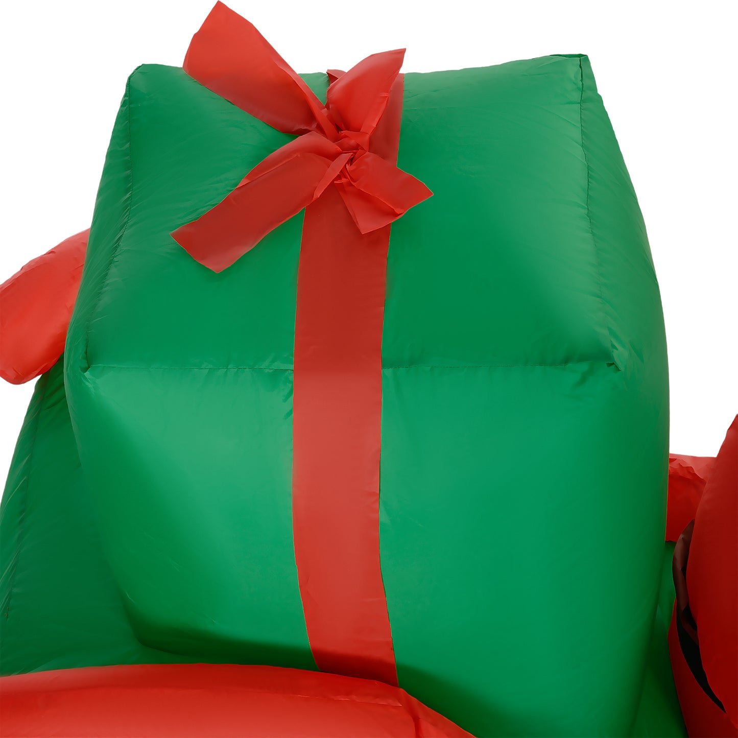 Outsunny Weihnachtsmann mit Schlitten & Rentier, aufblasbar, weiße LED-Beleuchtung, 210 x 80 x 140 cm