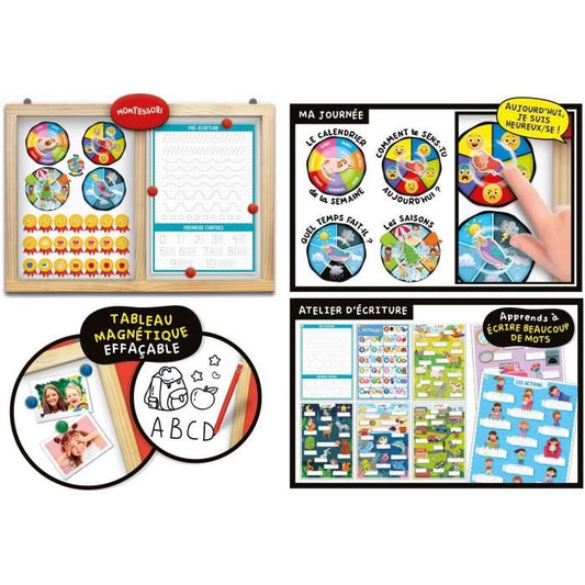 Educational board - LISCIANI - Montessori Pen - Super school - Daily activities - Wheel of emotions - Montessori writing