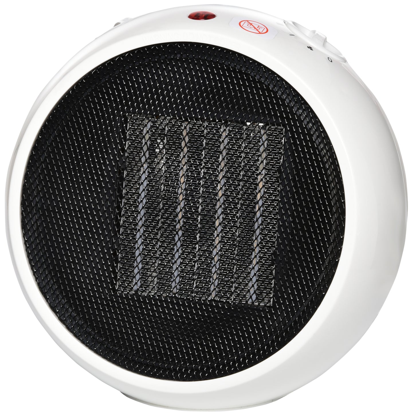 HOMCOM Heizlüfter Heizgerät Elektroheizer Heizer Heizung Wärme 900W/1500W Kunststoff Weiß+Schwarz 22 x 18,5 x 21 cm