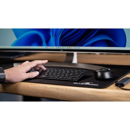 Keyboard and wireless mouse pack - Bluestork - Pack -Mini/FR - Ultra Compact - Black