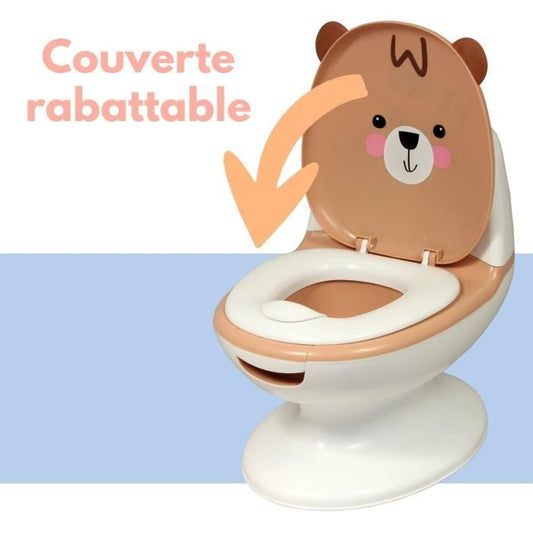 BAMBISOL educational baby potty - Lid and folding seat - Flush lever