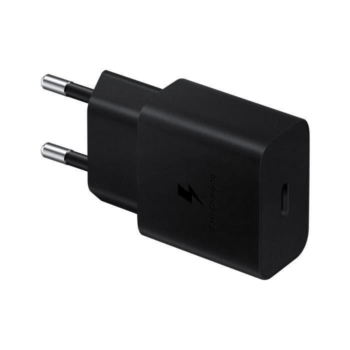 15W USB C Mains Charger + USB C Cable - 15W - SAMSUNG - Black