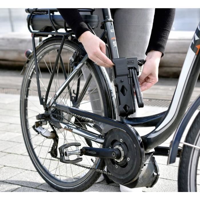 Folding bicycle lock - BURG WACHTER - 790 90 BLACK SB - High security, 8 mm steel