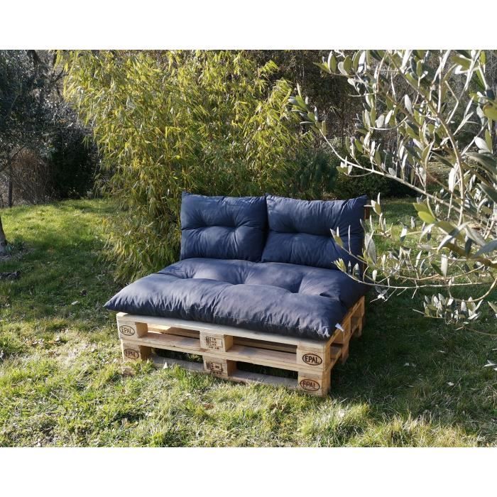 Classic pallet kit - slate mattress + 2 back cushions - PRIVATE GARDEN