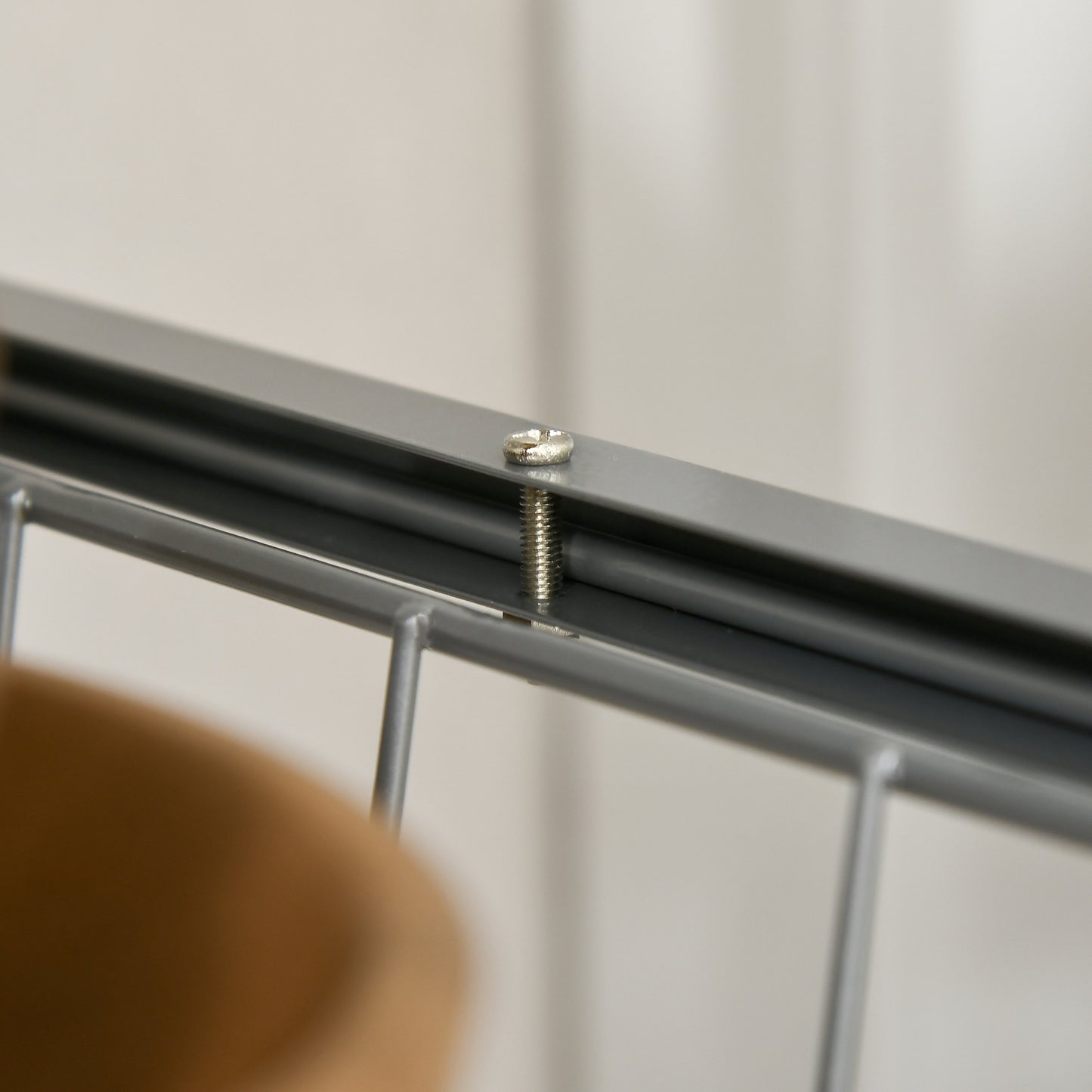 HOMCOM Küchenwagen Rollwagen mit 4 Ebenen Küchenregal mit Metallkörben, Allzweckwagen auf Rollen, Aufbewahrungswagen für Küche Bad Büro Wohnzimmer Silber