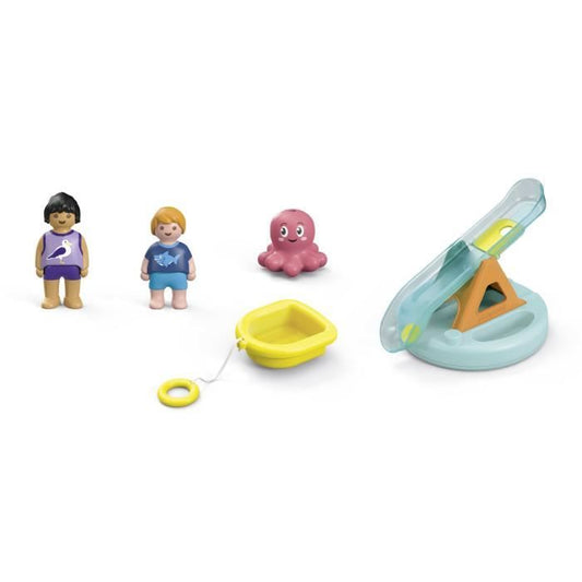 PLAYMOBIL Junior 71687 Island with water slideIncludes two figures, a baby octopus and accessories - From 1 year old