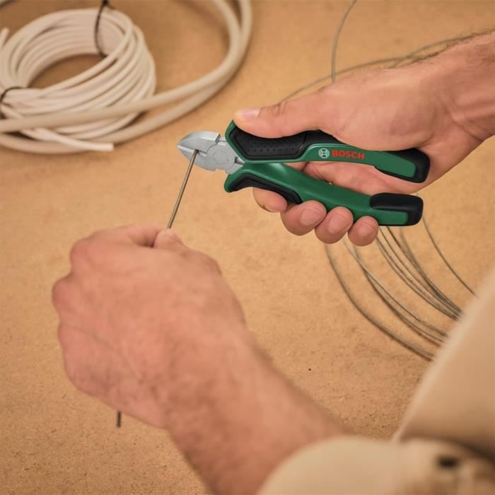 Bosch - Set of 4 pliers (precise and durable diagonal cutting, universal, long nose and multi-grip)