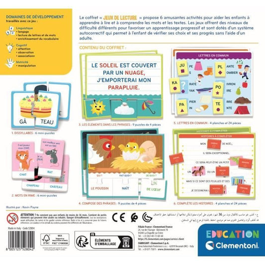 Clementoni - Reading games box set - Association and recognition games - From 4 years old