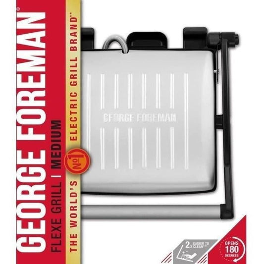 Flexe Grill 180 ° George Foreman 26250-56 - 2 in 1 grill and plancha - 1800W - Premium design stainless steel - Practical storage