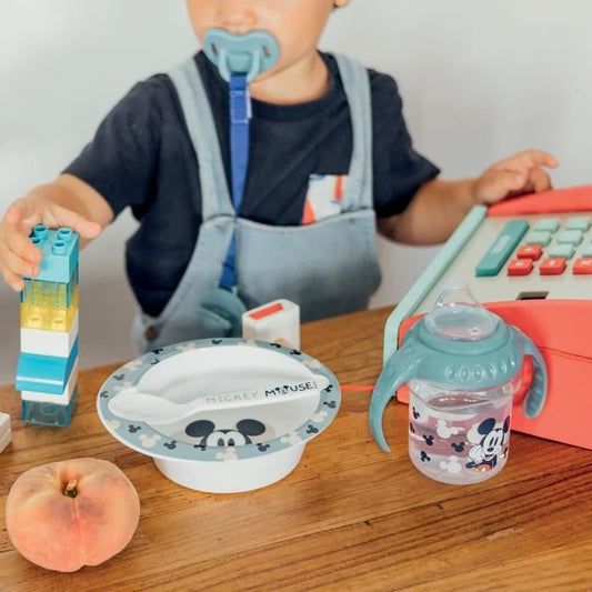 MICROWAVE MEAL SET BOWL + MICKEY SPOON