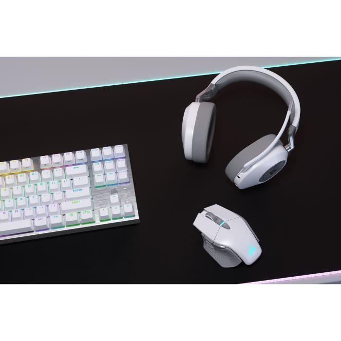 Wireless Gaming Headset - CORSAIR - HS65 Wireless V2 - White