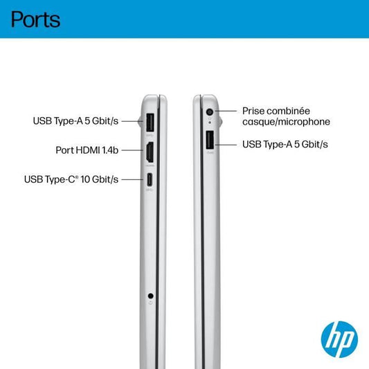HP Omnibook 3 15-fn0018nf Laptop PC - Windows 11 - 15.6 FHD IPS - Ryzen AI 5 340 - 24GB RAM - 512GB SSD Storage - AZERTY