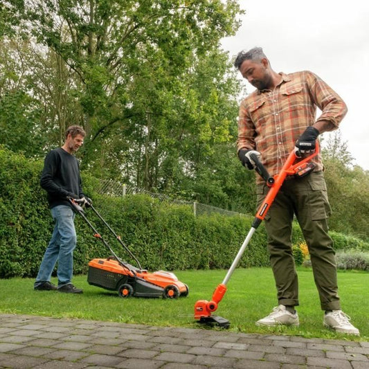 20V BRUSHLESS lawn mower pack 33cm cutting length + trimmer + hedge trimmer - DUAL POWER POWDPGBOX25A - 2 x 20V 3Ah batteries + charger