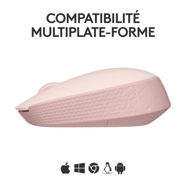 Logitech M171 wireless mouse 2.4 GHz with USB mini -receiver, Optical, Ambidextrum - Rose follow -up