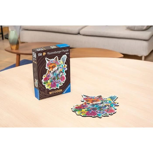 Wooden puzzle 150 pieces Colorful fox - Children and adults, Ages 10 - 17512 - Ravensburger