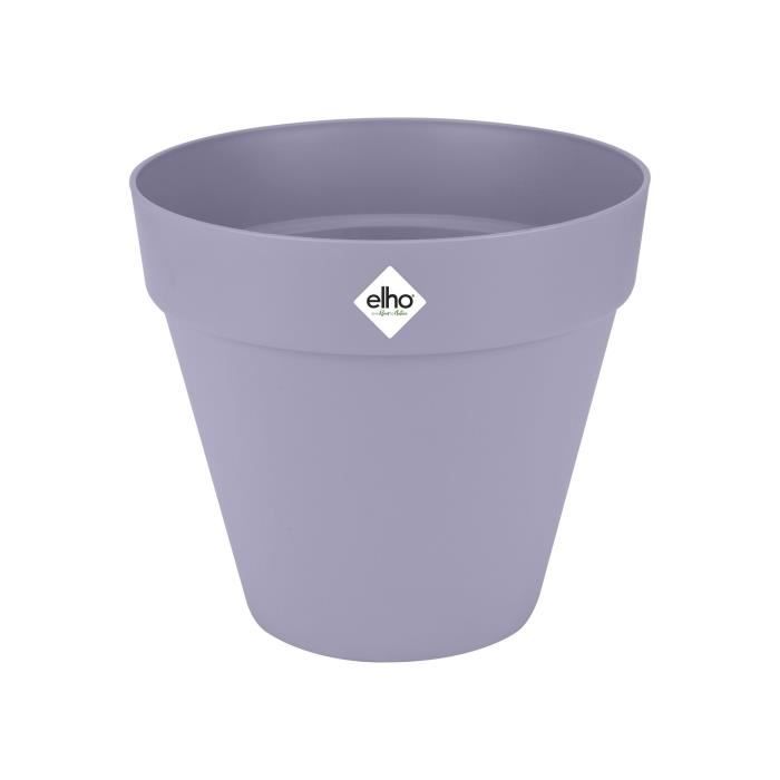 Flower pot - Elho - Loft Urban Round - Wheels 50 - Purple - L 49 x W 48.5 x H 45 cm - Outdoor - 100% recycled