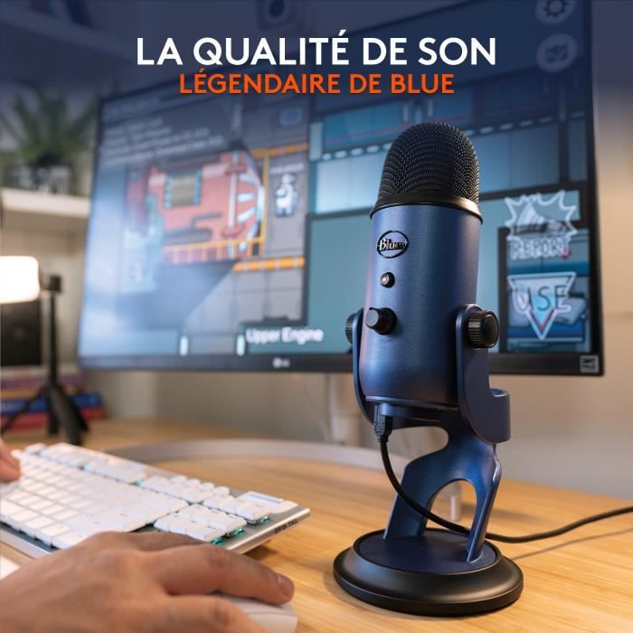 USB Microphone - Blue Yeti - For Recording, Streaming, Gaming, Podcast on PC or Mac - Blue