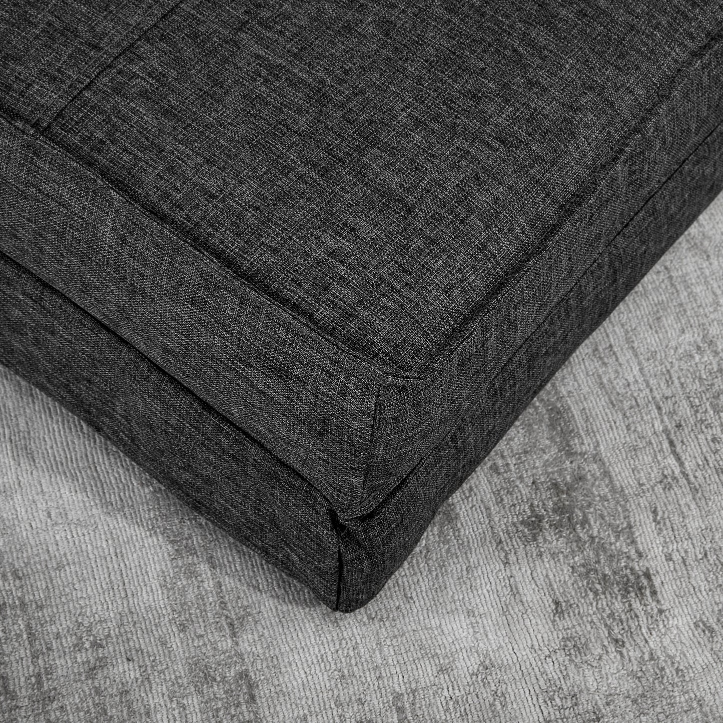 HOMCOM Bodensessel, verstellbarer Klappsessel, 61 x 73 x 58 cm, Dunkelgrau