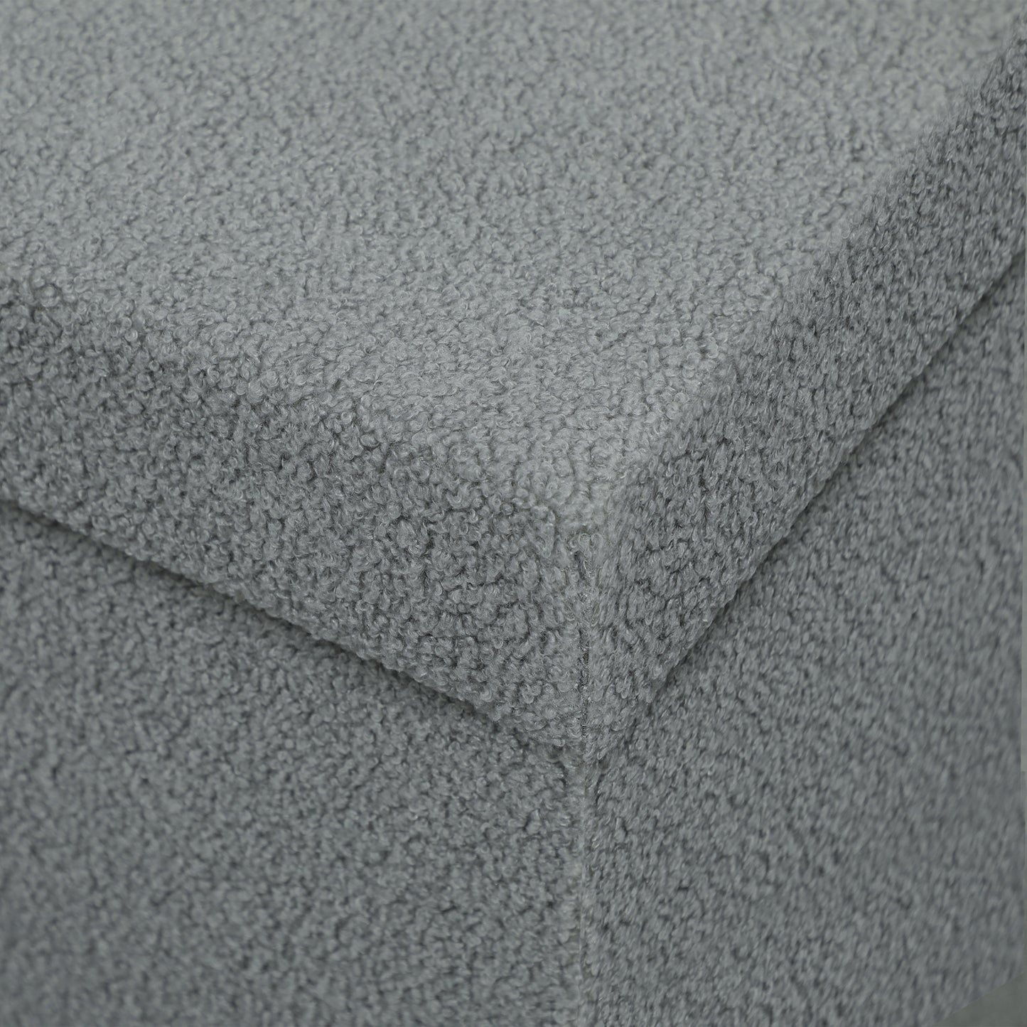 HOMCOM Aufbewahrungshocker, Polsterbank mit Stauraum und Deckel für Wohnzimmer, Schlafzimmer, Flur, Dunkelgrau