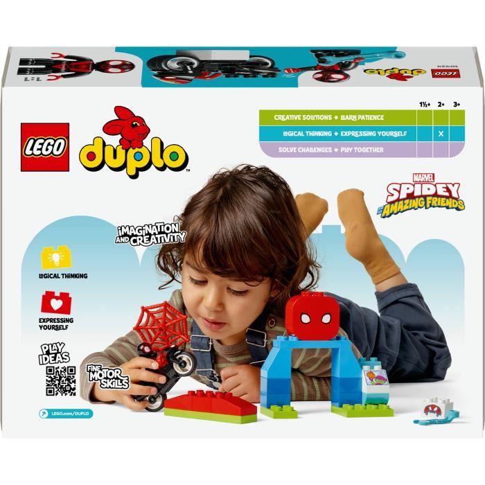 LEGO DUPLO Marvel 10424 Spin Bike Adventure - Spidey and Friends Toy