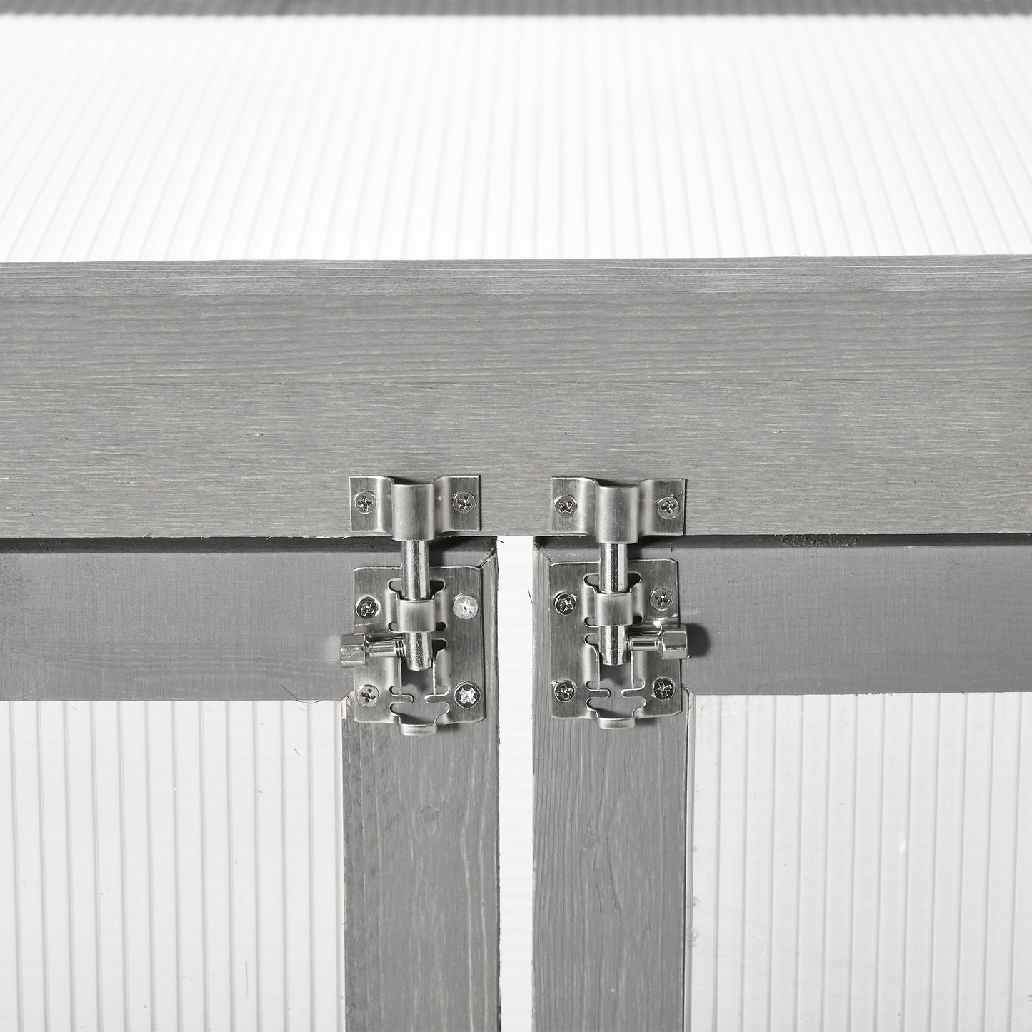 Outsunny Gewächshaus, Treibhaus, transparent, geeignet für Außenbereiche, Holz+Polycarbonat, 58 x 44 x 78cm