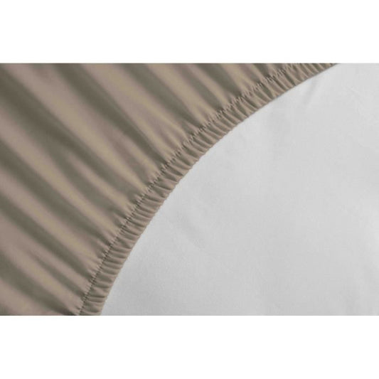 Lovely Home sheet 100% cotton cover 140x190cm - Bonnet 35cm - Beige