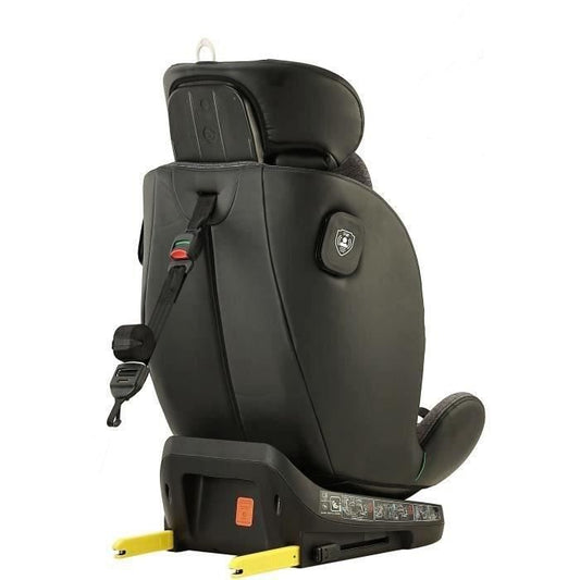 Rotating car seat - BBGO - Wondersafe - Birth to 12 years - I-SIZE 40-150cm - ISOFIX Top tether - Grey - Bamboo fiber Faux leather