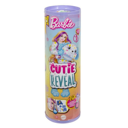 Barbie-Barbie Cutie Reveal-Colorful Dream Dalmatian Doll, 10 Surprises HRK41