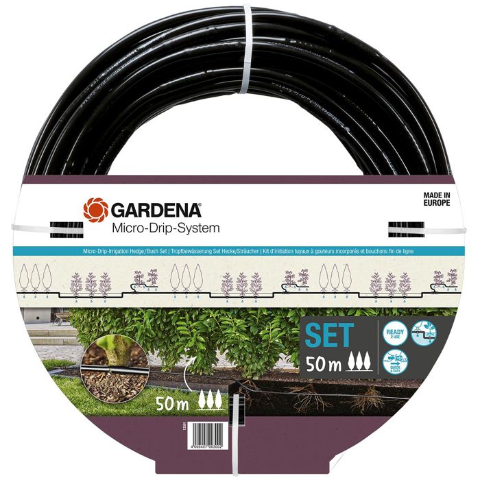 Starter Kit - GARDENA - 50 m of hose with built-in drippers and end-of-line cap