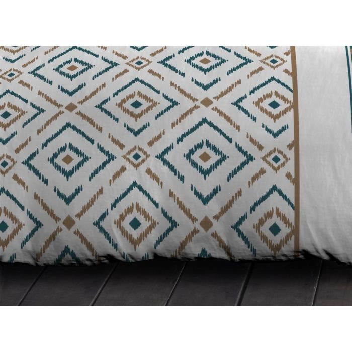 Ethno 220x240cm microfiber duvet set and 2 pillowcases 63x63cm Duck blue