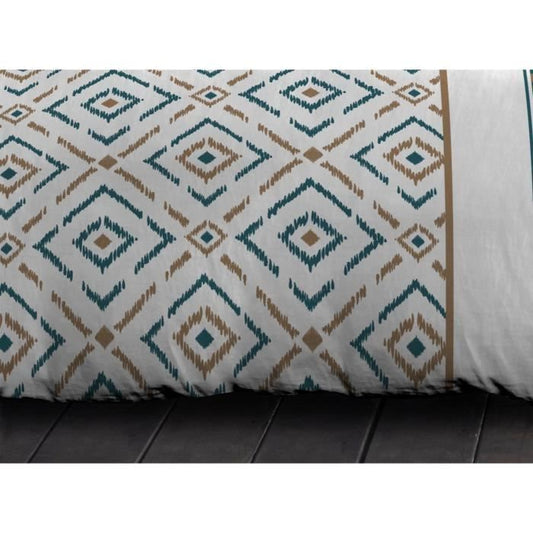 Ethno 220x240cm microfiber duvet set and 2 pillowcases 63x63cm Duck blue