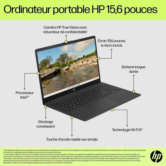 HP 15-fd0064nf Laptop PC - 15.6 FHD - Core i3-N305 - 8GB RAM - 256GB SSD Storage - Windows 11 - AZERTY