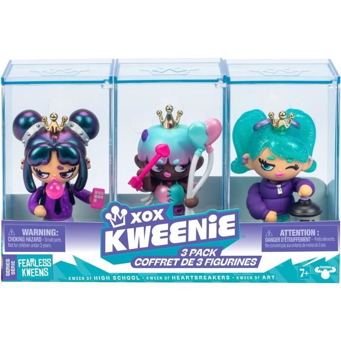 Doll Pack - XOX KWEENIE - Fearless Series - 13 cm - 3 dolls included - Unique finishes