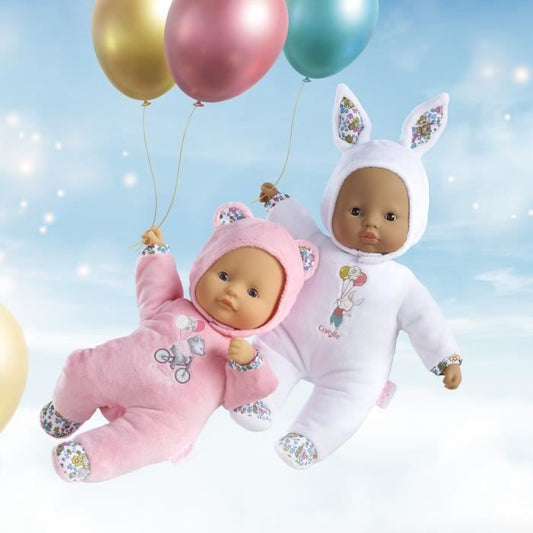 My Doudou COROLLE - Pti' Coeur Ours Rose - 30 cm - small baby doll - vanilla scent - from 9 months