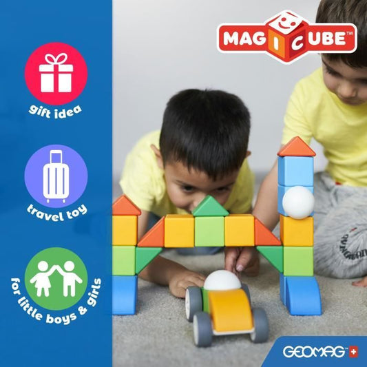 Magnetic Blocks - GEOMAG - Magicube 061 - 8 pieces - Stackable - Recycled plastic