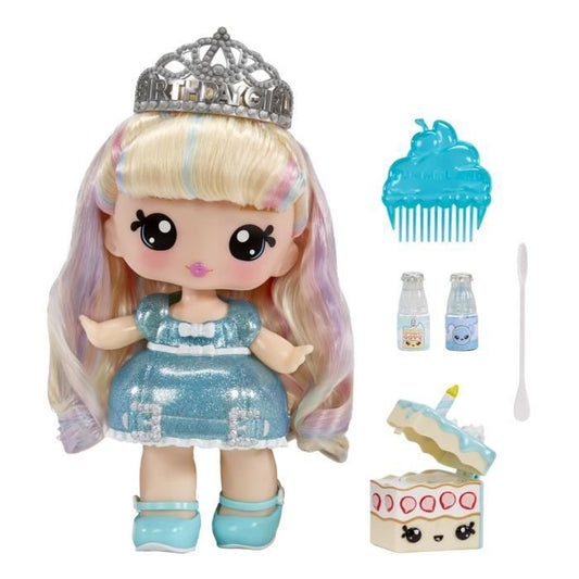 Yummiland - 1 10 cm doll and a glittery gloss to create - Callie - Birthday cake flavor - From 4 years old