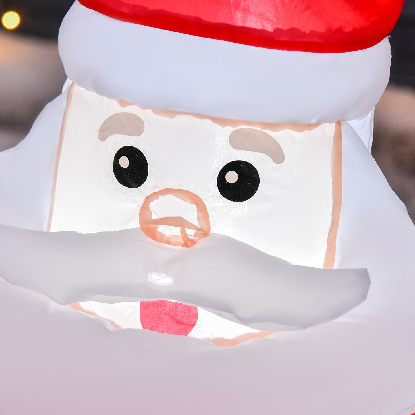 HOMCOM Weihnachtsdeko Aufblasbarer Weihnachtsmann Outdoor-Weihnachtsdekoration, inkl. Gebläse, 1,2 m, Rot + Weiß