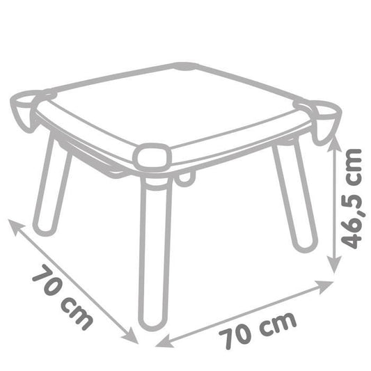 Smoby - Creative children's table - Erasable marker for the table + 2 large coloring sheets - 3 storage spaces - From 3 years old