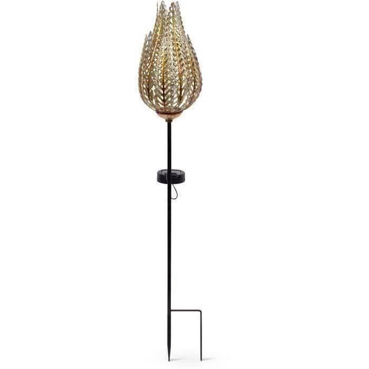 Solar Terminal - GARDEN ID Fern - 16 x 46 cm - Lighting 6-8 hours - On/off button - Rechargeable AAA battery.