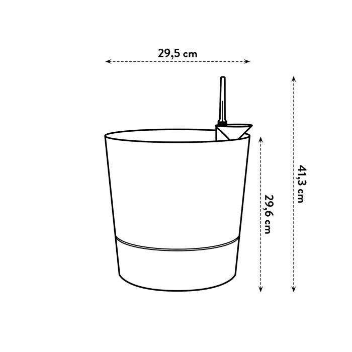ELHO - Flowerpot - Greensense Aqua Care Round 30 - Light Cement - Indoor/outdoor - Ø 29.5 x H 29.1 cm